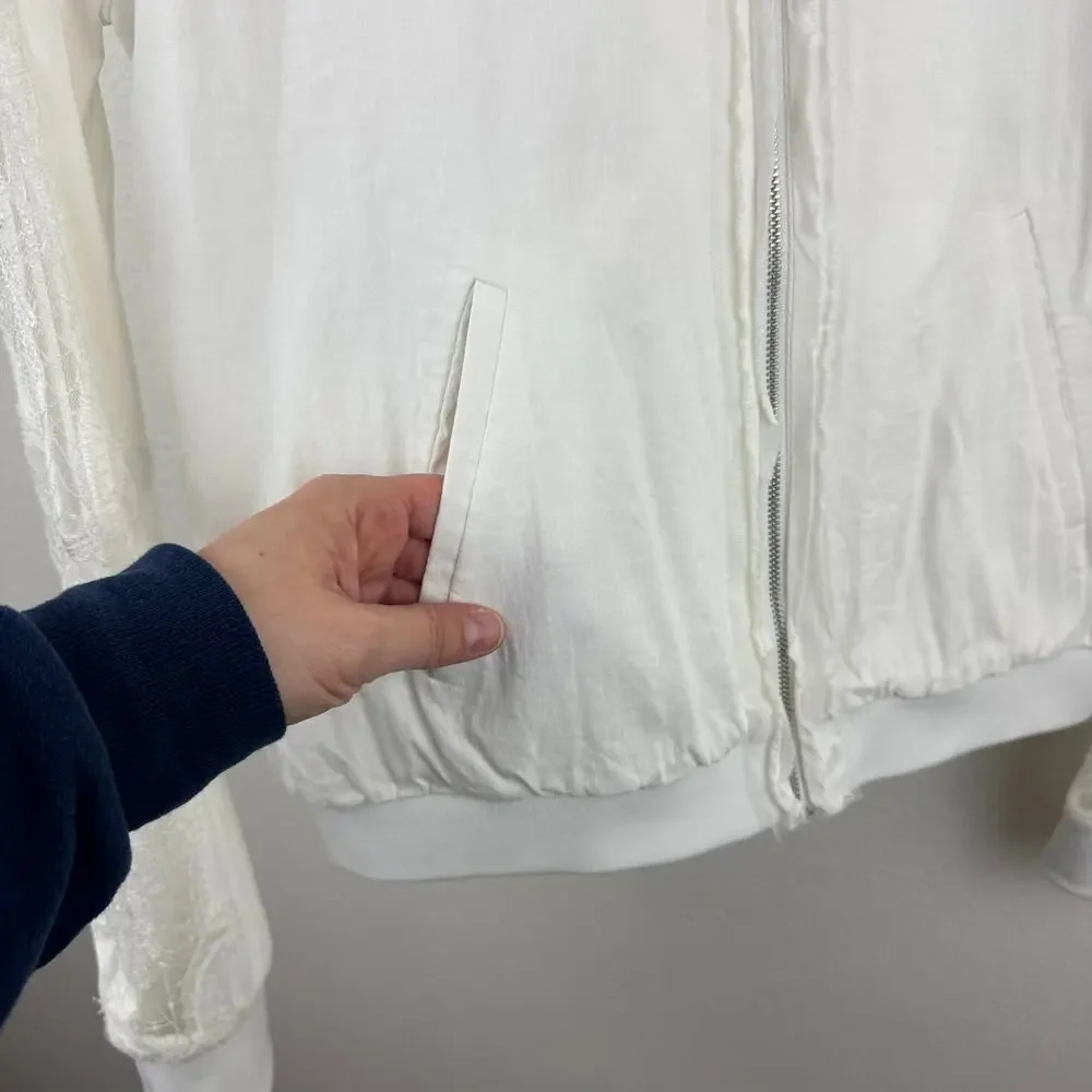 Kobi Halperin Lace Trim Bomber Jacket